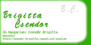 brigitta csendor business card